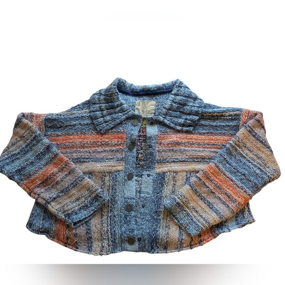 Pilcro Anthropologie Embroidered Earth Boho Cardigan Sweater X Large XL - Picture 2 of 11